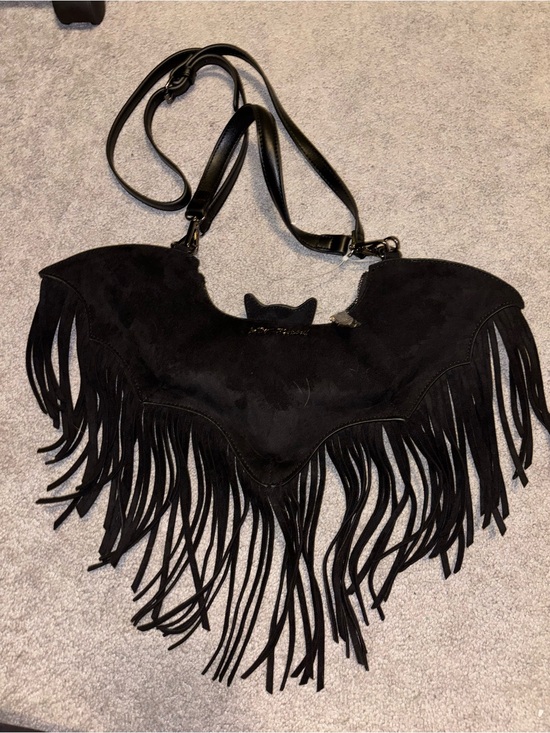 Betsey Johnson Handbags - ✨VIRAL✨Black Fringe Bat Betsy Johnson Bag